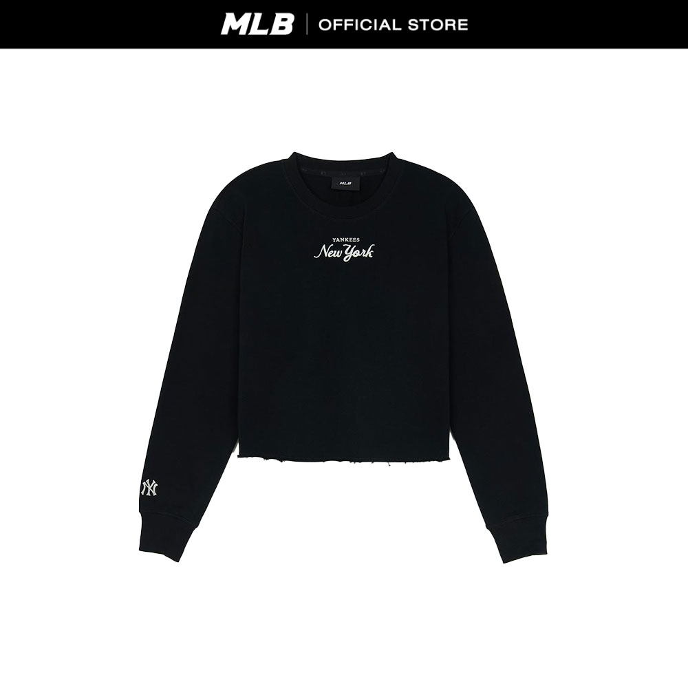 MLB Sweatshirts Women'S Varsity Lettering Logo Cropped Sweatshirt Model 3FMTV1051 50BKS Black ราคา 2,691 บาท*ส่งฟรี