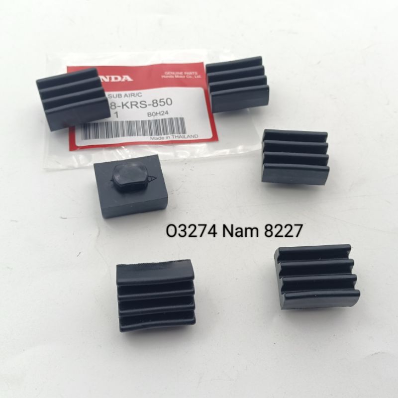 Bộ 6 cao su đệm nhựa đế yên ngồi WAVE Thái, Alpha, ZX... zin