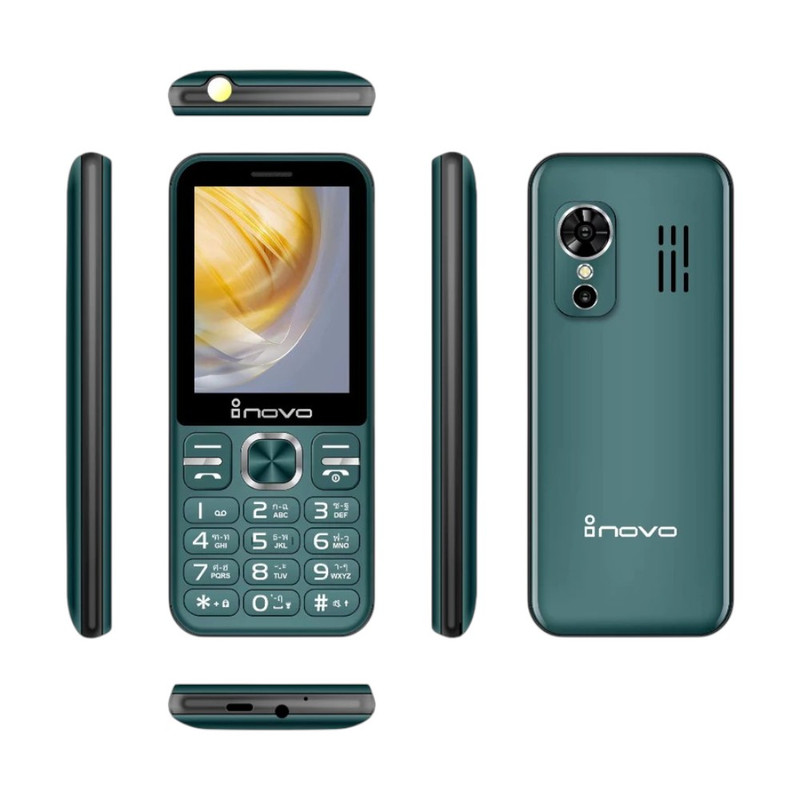 Inovo โทรศัพท์ปุ่มกด I-14 Zen ปุ่มใหญ่ จอกว้าง 2.9 นิ้ว ระบบ Dual SIM (2 ซิม) รองรับ 3G/4G พร้อมประกันศูนย์ 1 ปี Green ราคา 1,078 บาท*ส่งฟรี