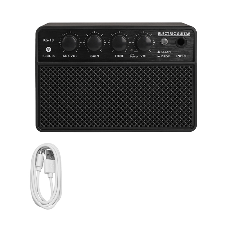 Small Electric Guitar Speaker Mini Portable Guitar Practice Speaker Suitable for Daily Practice and Street Performances