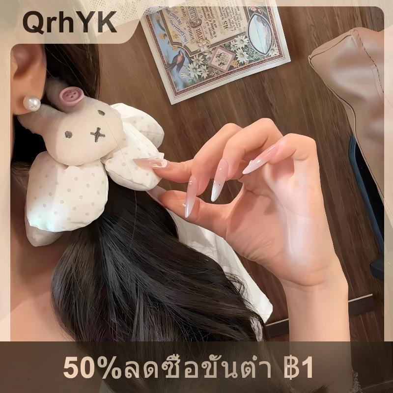 【QrhYK】 สายรัดผมฟองน้ำลายจุดดอกไม้ขนาดใหญ่พิเศษยางรัดผมสไตล์เจ้าหญิง ราคา 3 บาท*ส่งฟรี