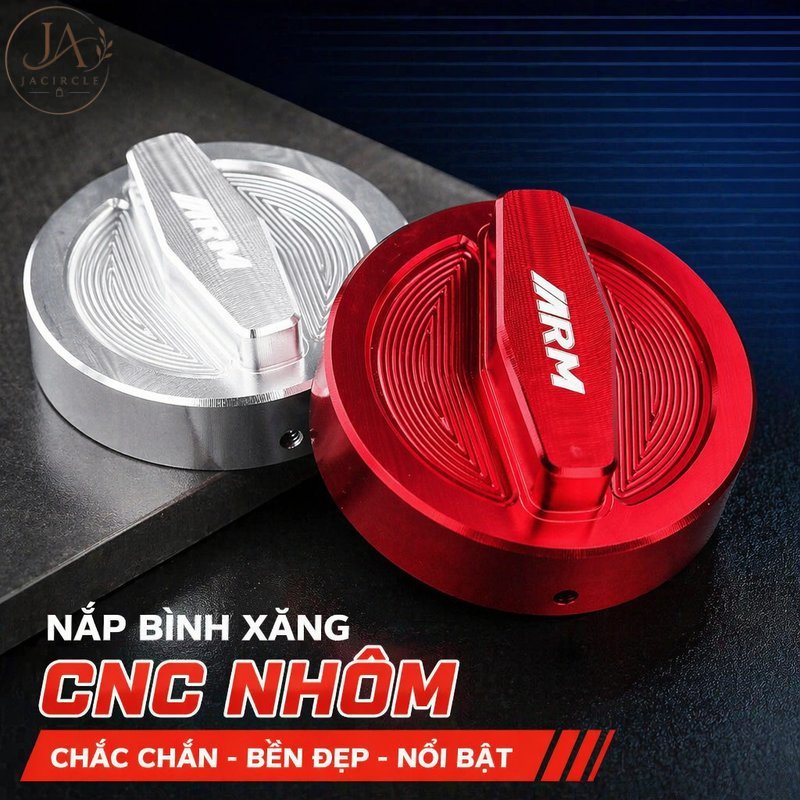JACIRCLE Nắp bình xăng CNC nhôm cho Nmax155 Pcx160 nắp xăng xe máy chống gỉ bền đẹp lắp nhanh phụ tùng thay thế