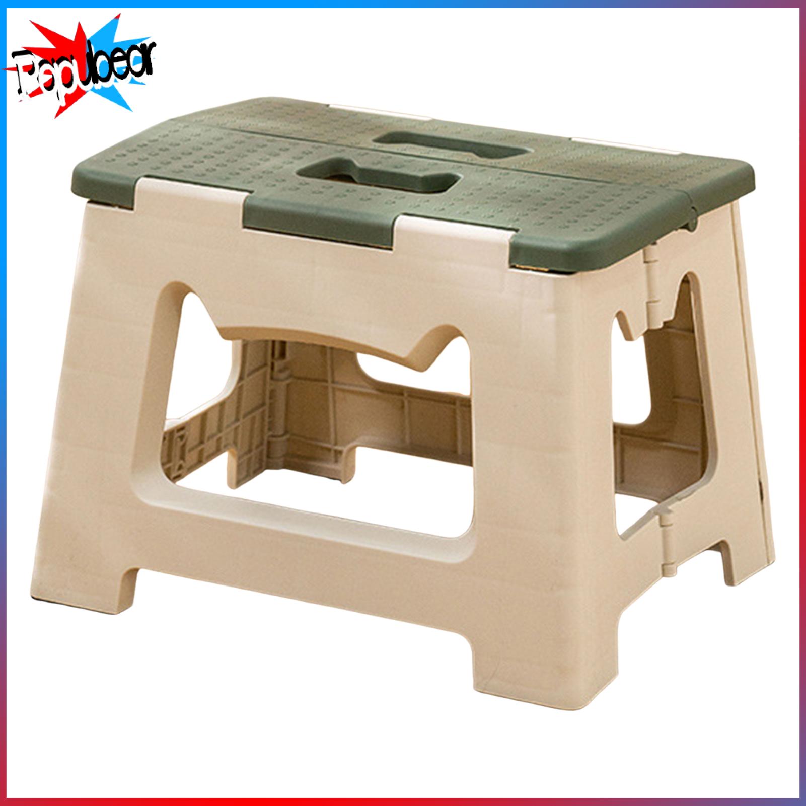 Thickened Material Stool Special Structural Stool Portable Folding Step Stool with Handle – Stable Collapsible Kids Adult Seat for Kitchen Bathroom Camping Fishing Outdoor Use – Strong Load ราคา 468 บาท*ส่งฟรี