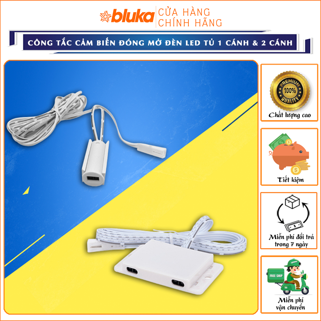 Công tắc cảm biến bật/tắt đèn LED dành cho tủ 1 cánh & 2 cánh