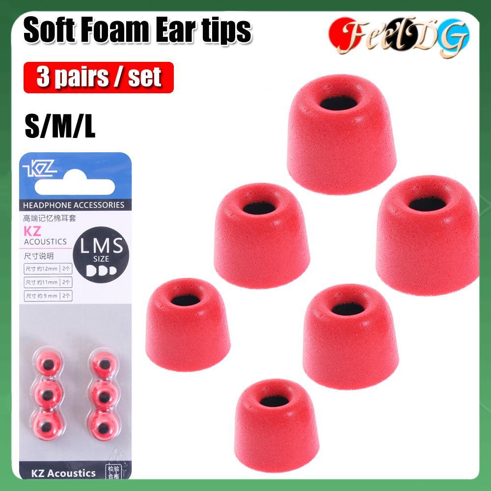 FEELDG 3 Pairs Cách ly tiếng ồn Trong tai Khuyên tai Bộ nhớ đầy Miếng đệm tai Mẹo tai