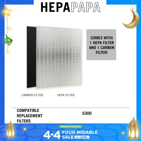 Winix 5300 Compatible HEPA & Carbon Filters - Compatible for Filter Models - Filter A - 115115 [HEPAPAPA] Singapore