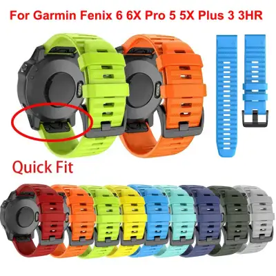 26 22 20mm Watchband For Garmin Fenix 6 6S 6X Pro 5 5X 5S 5S Plus 3HR 935 Silicone Band Fenix6 Fenix5 Watch Easyfit Wrist Strap
