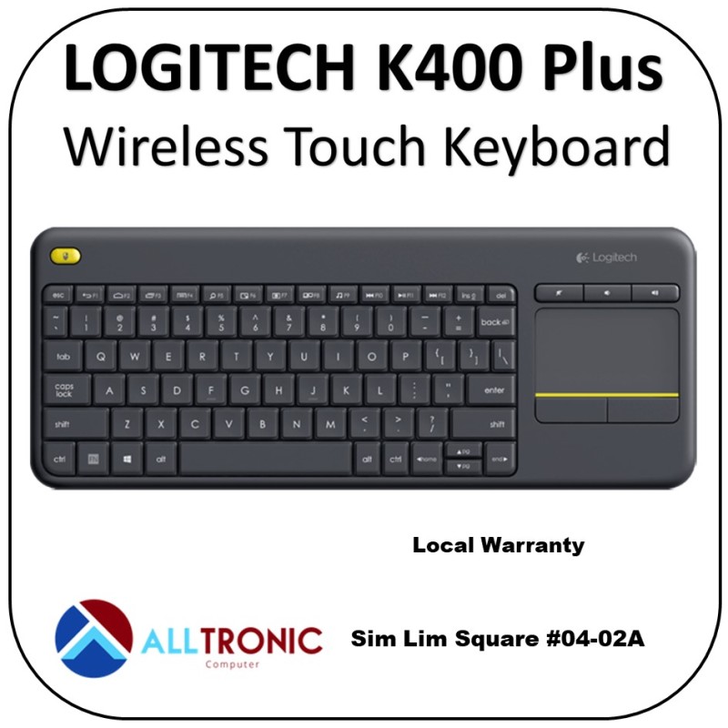 Logitech Wireless Touch Keyboard K400 Plus Black/ PN: 920-007165 Singapore