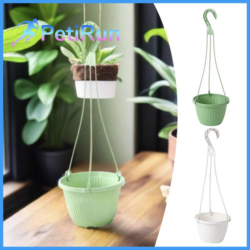 PETIRUN Nhựa Giỏ Trồng Cây treo Trang trí sân vườn Chậu Hoa Treo Giỏ treo lười Đơn giản Lọ hoa comosum