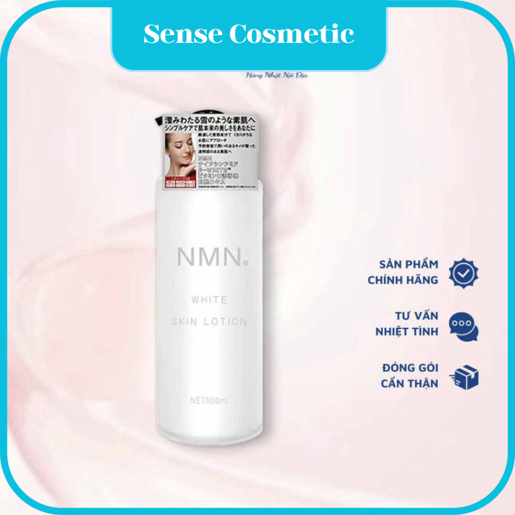 Nước hoa hồng NMN White Skin Lotion Nhật Bản 500ml