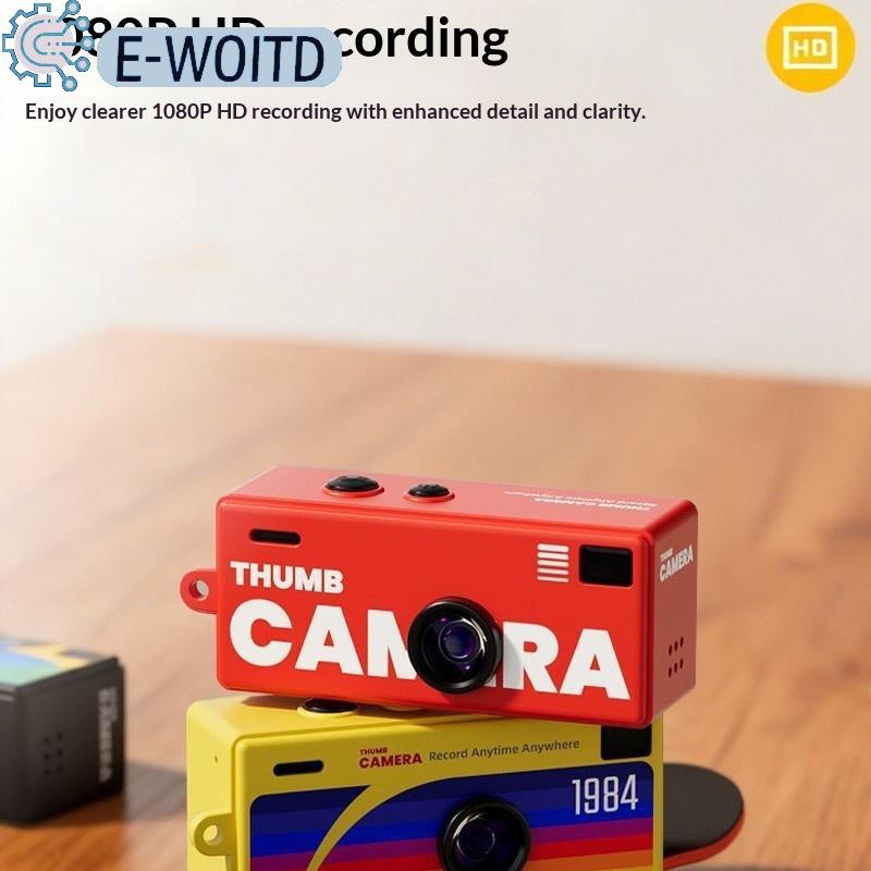 E-WOITD กล้องดิจิตอลขนาด0.96นิ้วพวงกุญแจกล้องบันทึกเมมโมรี่การ์ดย้อนยุค1080P กล้องถ่ายวิดีโอขนาดเล็กมากพร้อมแฟลช ราคา 141 บาท*ส่งฟรี