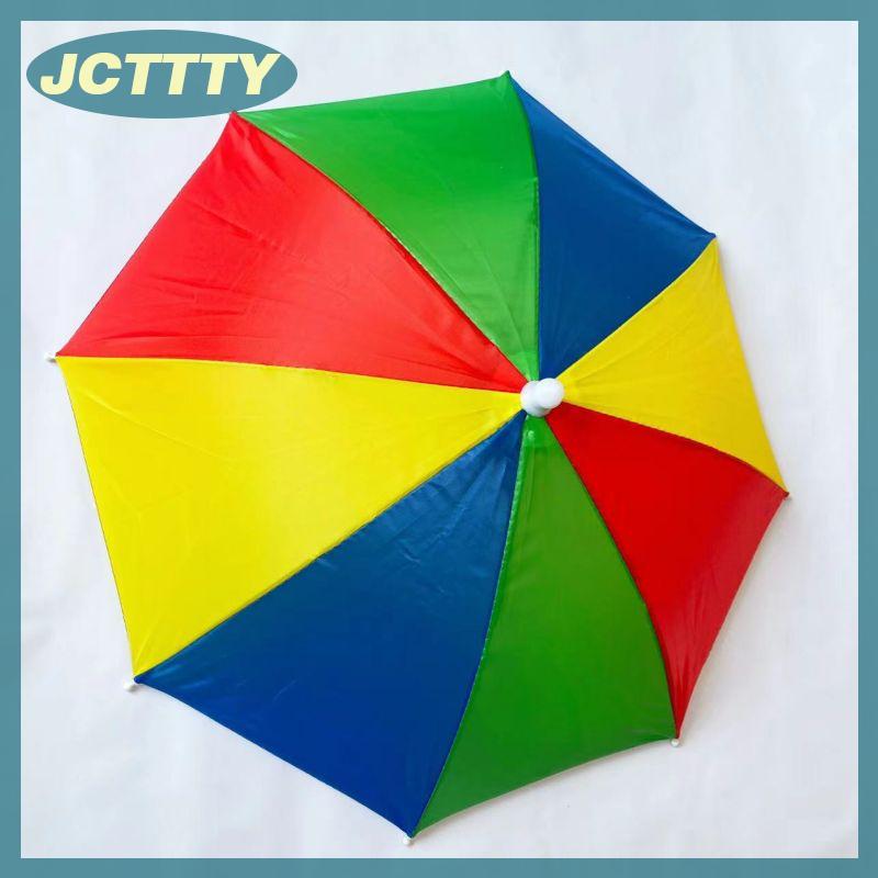 JCTTTY Xách tay mưa hat ngoài trời gấp Ô câu cá dù để che nắng chống UV cắm trại câu cá Headgear hat bãi biển phụ kiện