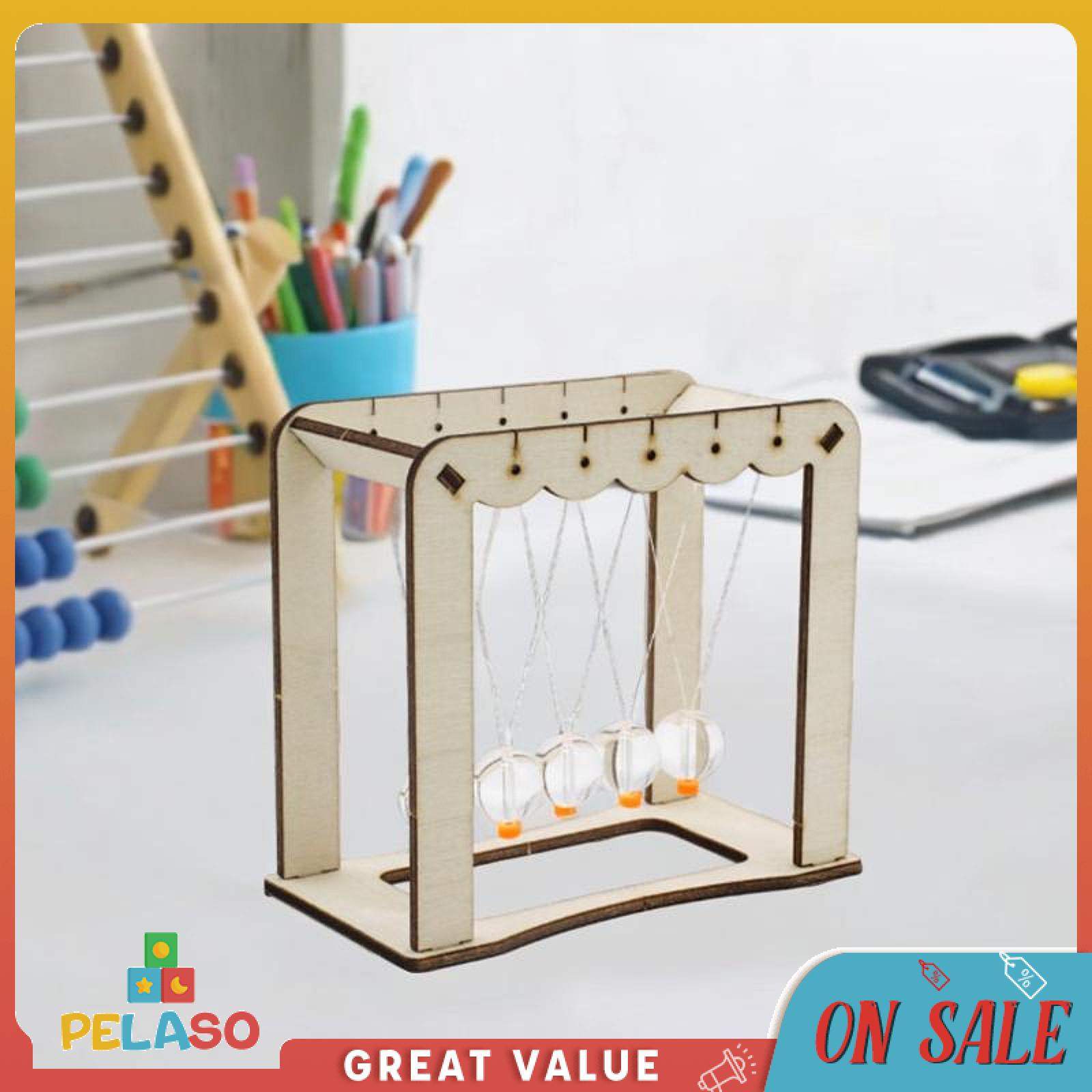Pelaso con lắc newtons bóng cân bằng tự lắp ráp trang trí nội thất DIY sở thích đồ chơi sưu tầm tự làm thủ công bằng gỗ Bộ dụng cụ cho người lớn và trẻ em