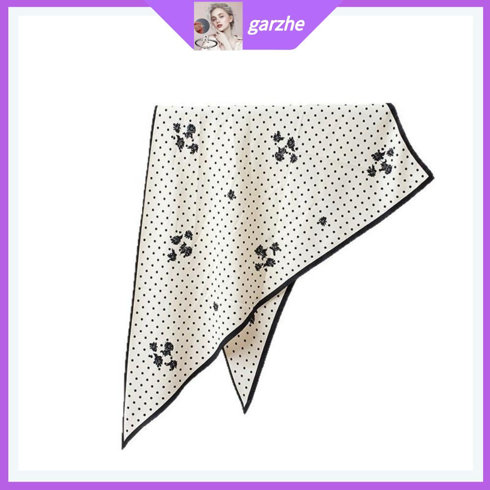 GARZHE24272 Hoa cúc chấm bi Khăn quàng cổ nữ Nâng cao Đa năng Rèm hông Thời trang Phụ kiện thời trang Khăn quàng cổ dành cho phụ nữ