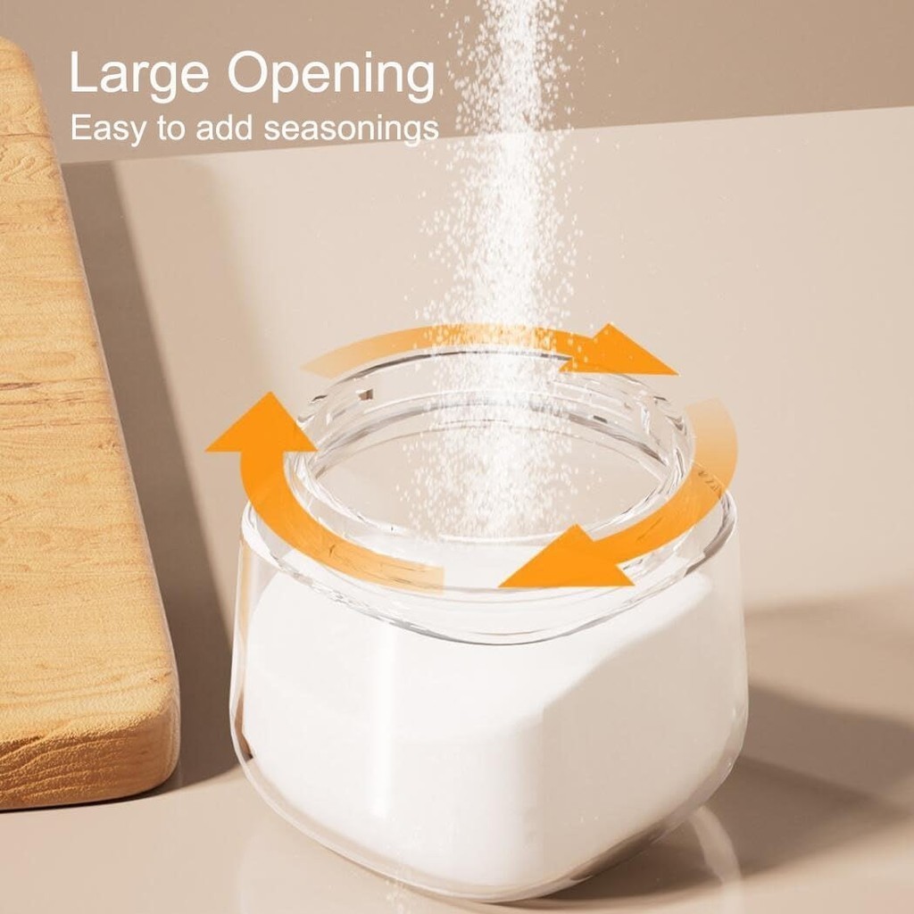 Luftdichtes Gewürzglas Aus Glas Mit Löffel Für Salz Und Pfeffer_voghion.com