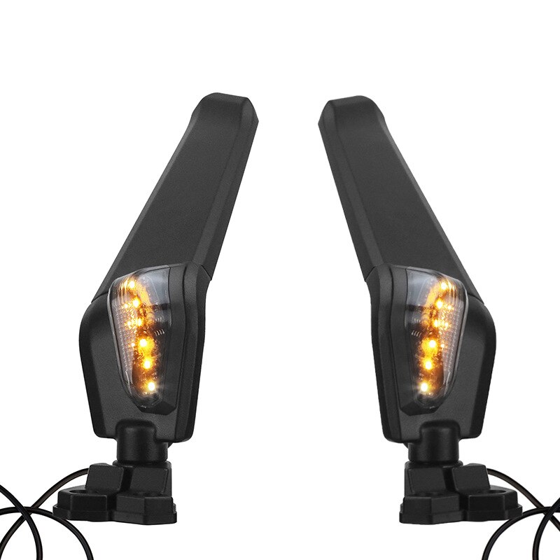 Xe máy chiếu hậu chiếu hậu gương với led điều chỉnh xoay khả năng nhận diện cao gương cho kawasaki ninja 250 300 400 650 h2 h4