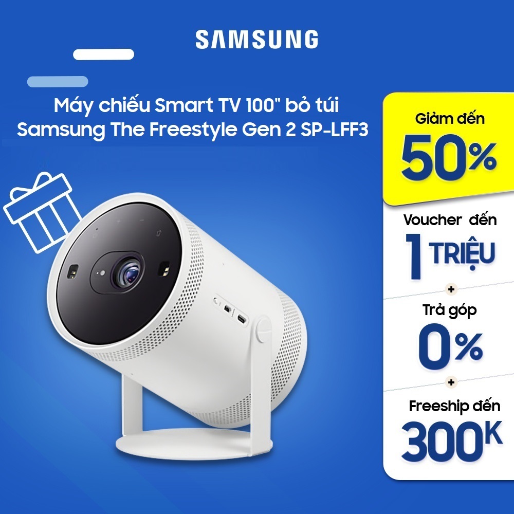 Máy chiếu Smart TV Samsung The Freestyle thế hệ 2 - Hàng Chính Hãng