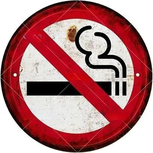2D Vintage Metal Sign STOP Warning Round Garage Wall Decor Plaque for Home Bar Man Cave Outdoor