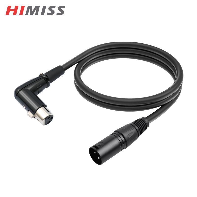 HIMISS XLR Microphone Extension Cable Professional Studio Quality Microphone Cord Noise Shielded Mic Speaker 90-Degree Angled Cable ราคา 156 บาท*ส่งฟรี