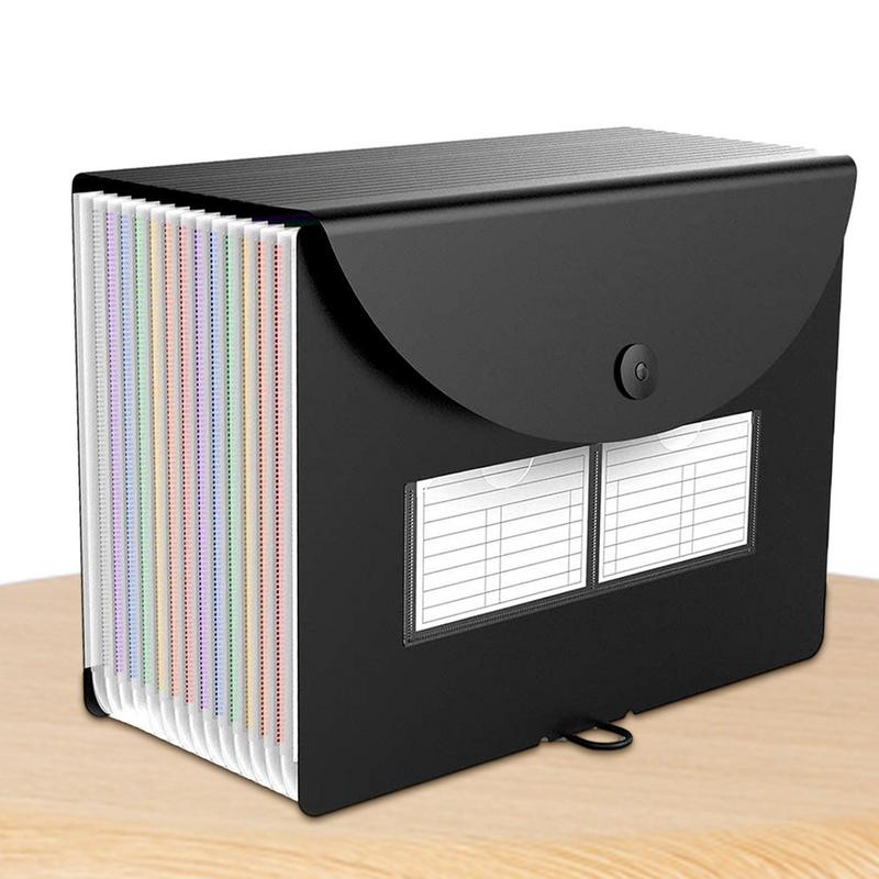 Expanding File Folder 12 Multi-Layer Expandable Desktop Accordion Folder A4 Folder Paper Document Receipt Organizer Accordion