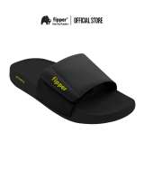 Fipper Slides Sandal for Unisex in Black / Green (Neon)