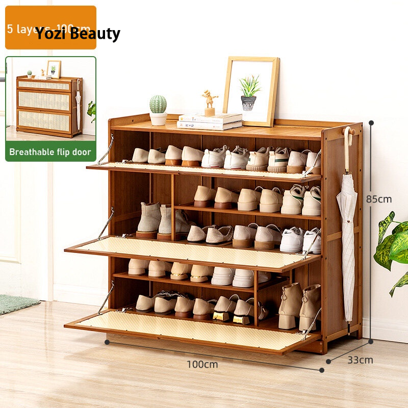 Ultra thin and smooth wooden mid to long distance shoe rack saves space, has large capacity, and is convenient ราคา 2,010 บาท*ส่งฟรี