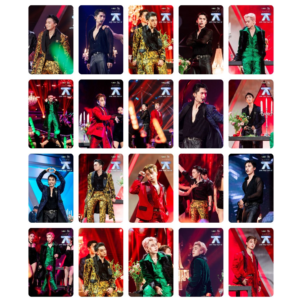 Lomo card 20 ảnh bo góc Anh Trai SAY HI - Catch me if you can - Negav Quang Hùng Công Dương Nicky