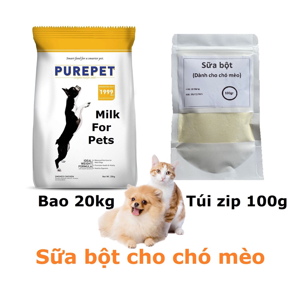 Sữa bột 100gr Sữa cho chó mèo dạng bột