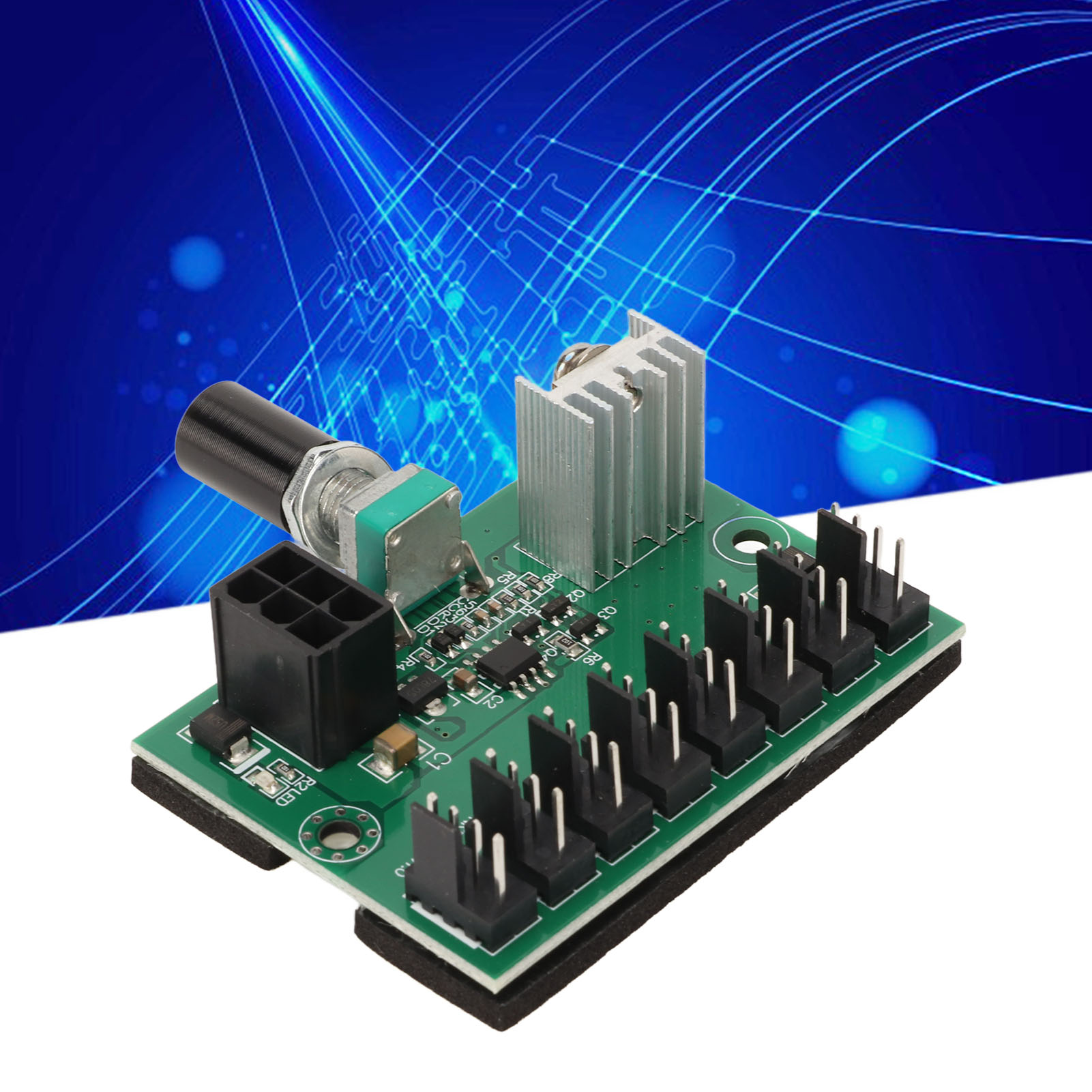 Garosa POENVFPO PC Fan Hub có Núm Tốc Độ 8 Cổng 12V Bộ Điều Khiển RGB Hub cho 2 3 4 Pin Máy Tính quạt và Hệ Thống Làm Mát Giá 166,000 Đồng*Miễn phí vận chuyển