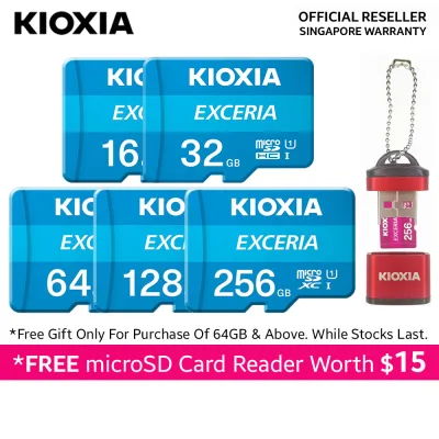 KIOXIA EXCERIA microSD 16GB 32GB 64GB 128GB 256GB No Adaptor Formerly Toshiba C10 U1 Full HD Read Speed Up To 100MB/s Official Flagship Store