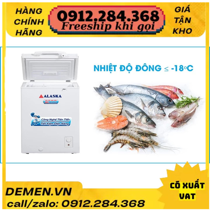 Tủ đông Alaska BD-150 - mới 100% DEMEN