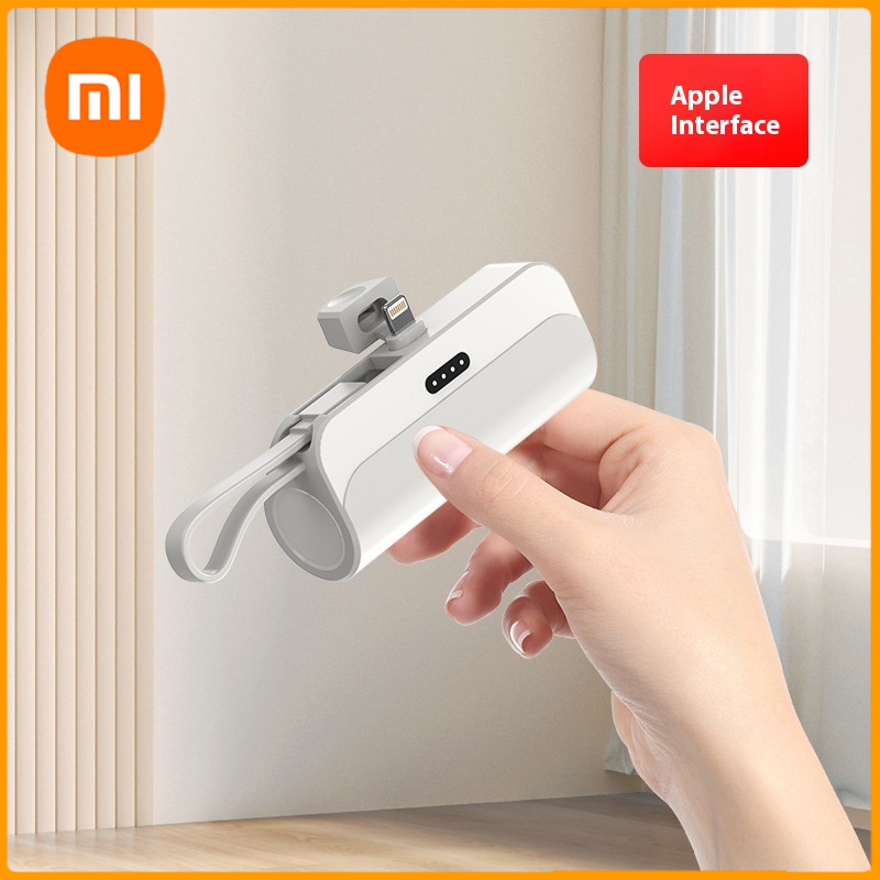 Viên nang nhỏ di động Pin sạc dự phòng với cáp sạc hai chức năng và dây buộc cho sạc khẩn cấp khi đang di chuyển