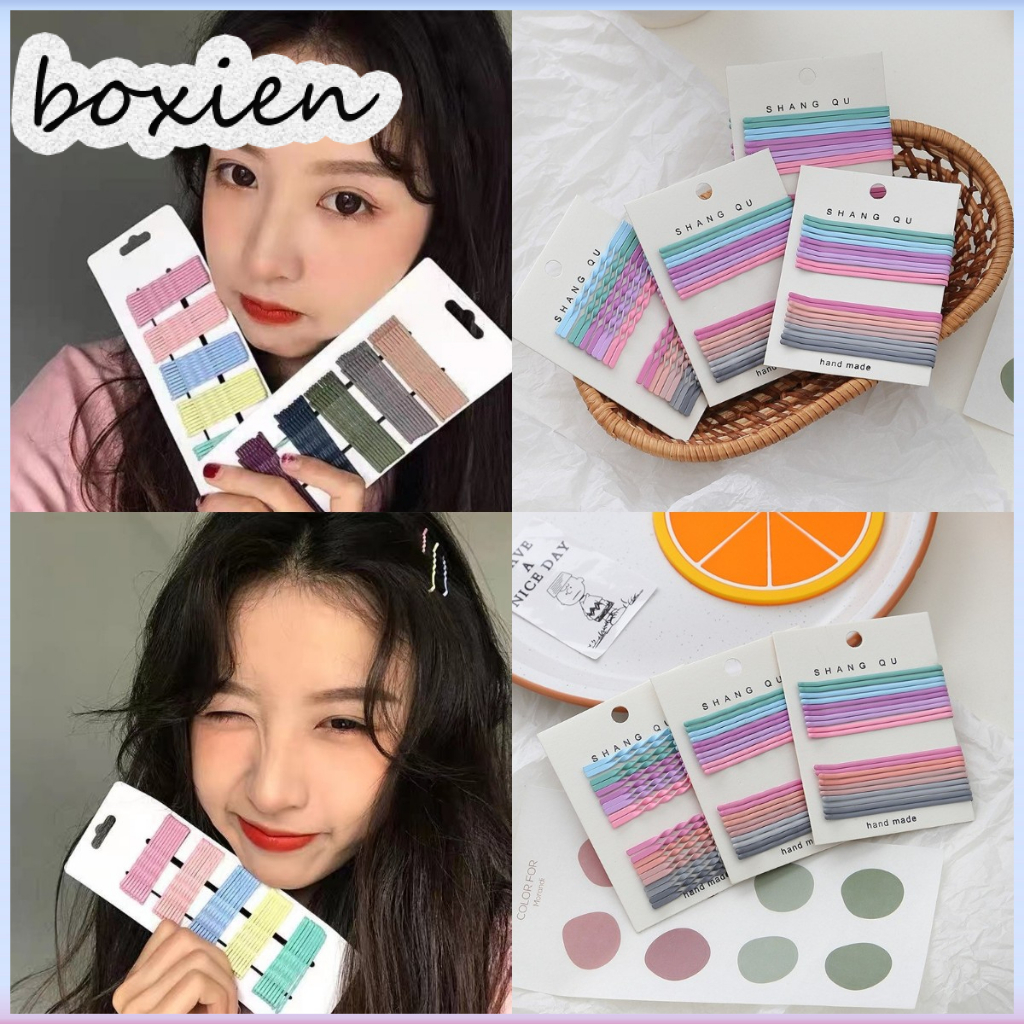 boxien กิ๊บติดผมผู้หญิงฤดูใบไม้ร่วงและฤดูหนาวสีทึบเรียบง่ายและทันสมัย20สี ราคา 12 บาท*ส่งฟรี