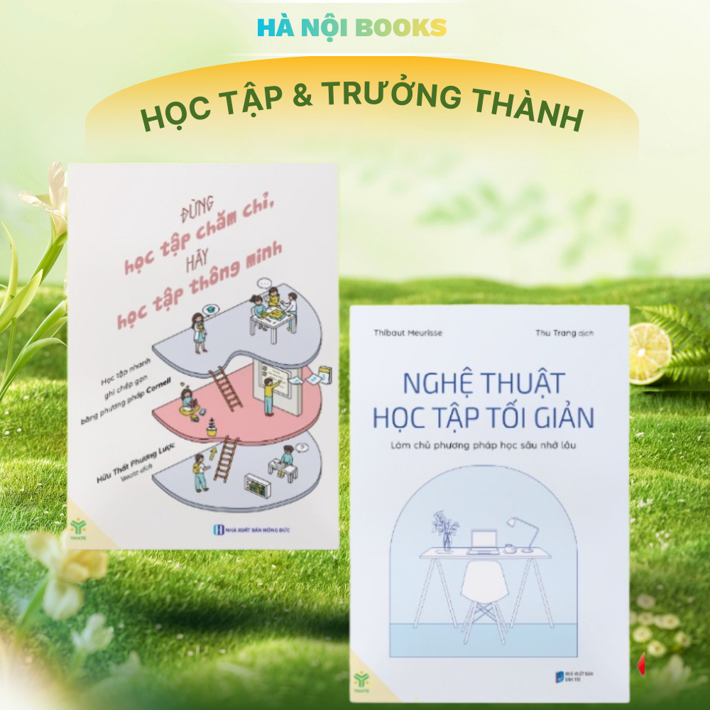 Sách - Đừng Học Tập Chăm Chỉ, Hãy Học Tập Thông Minh  + Nghệ Thuật Học Tập Tối Giản (Lẻ tùy chọn) - (YM)