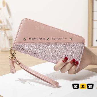 Ví nữ dài cầm tay kim tuyến FOA98 MP KEN