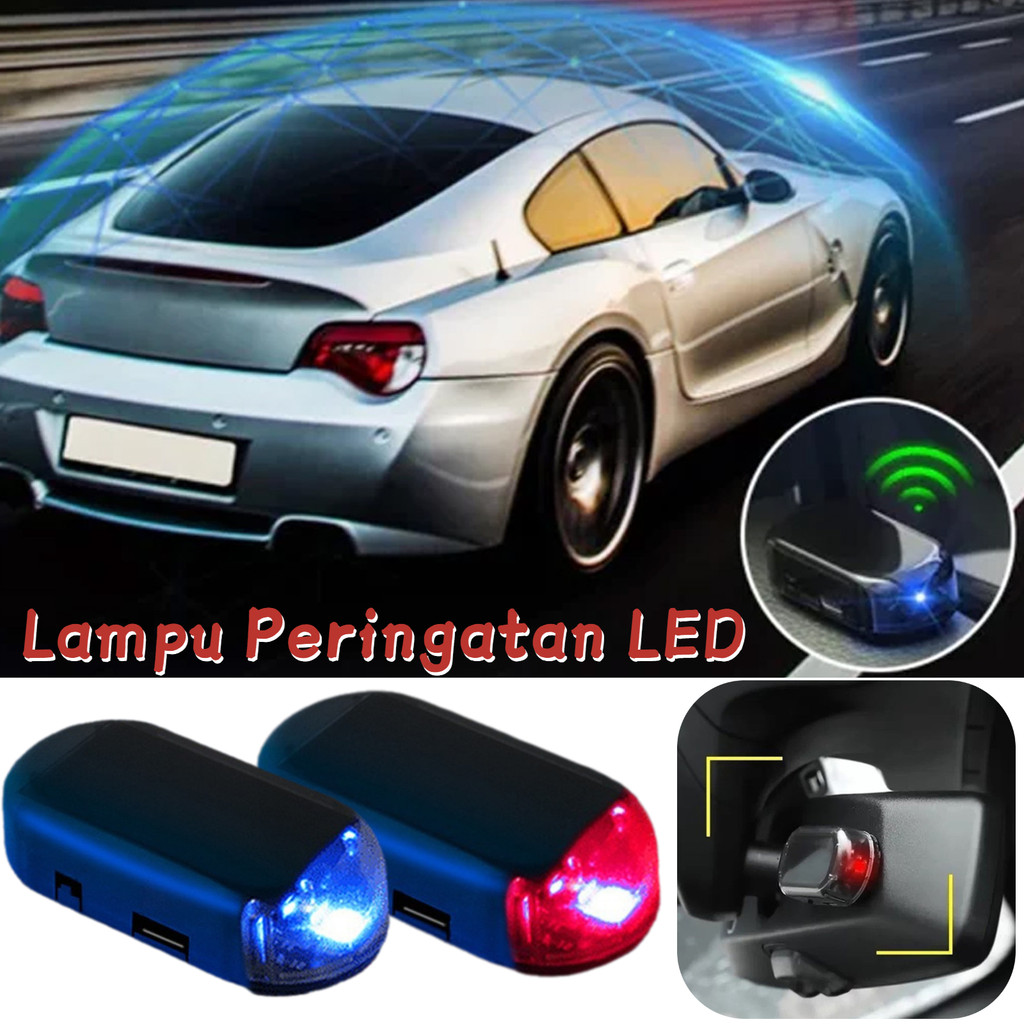 Lampu Peringatan Tenaga Surya Solar / Mobil Kedip Lampu Peringatan / Lampu Alarm Analog Dengan Alarm Anti Maling Harga 19,600 rupiah*Gratis Ongkir