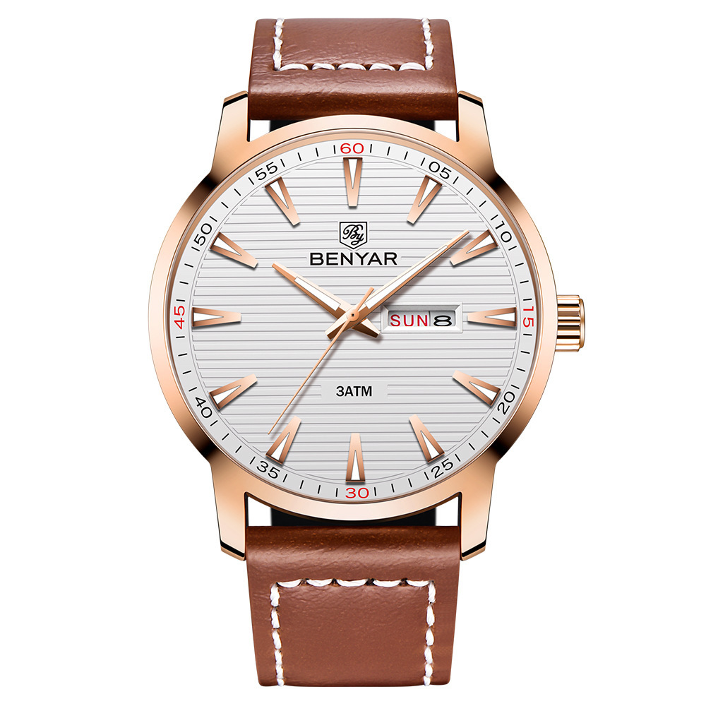 One Piece Dropshipping Binya Benyar New Watch Mens Quartz Watch Waterproof Calendar Fashion Hand Mou