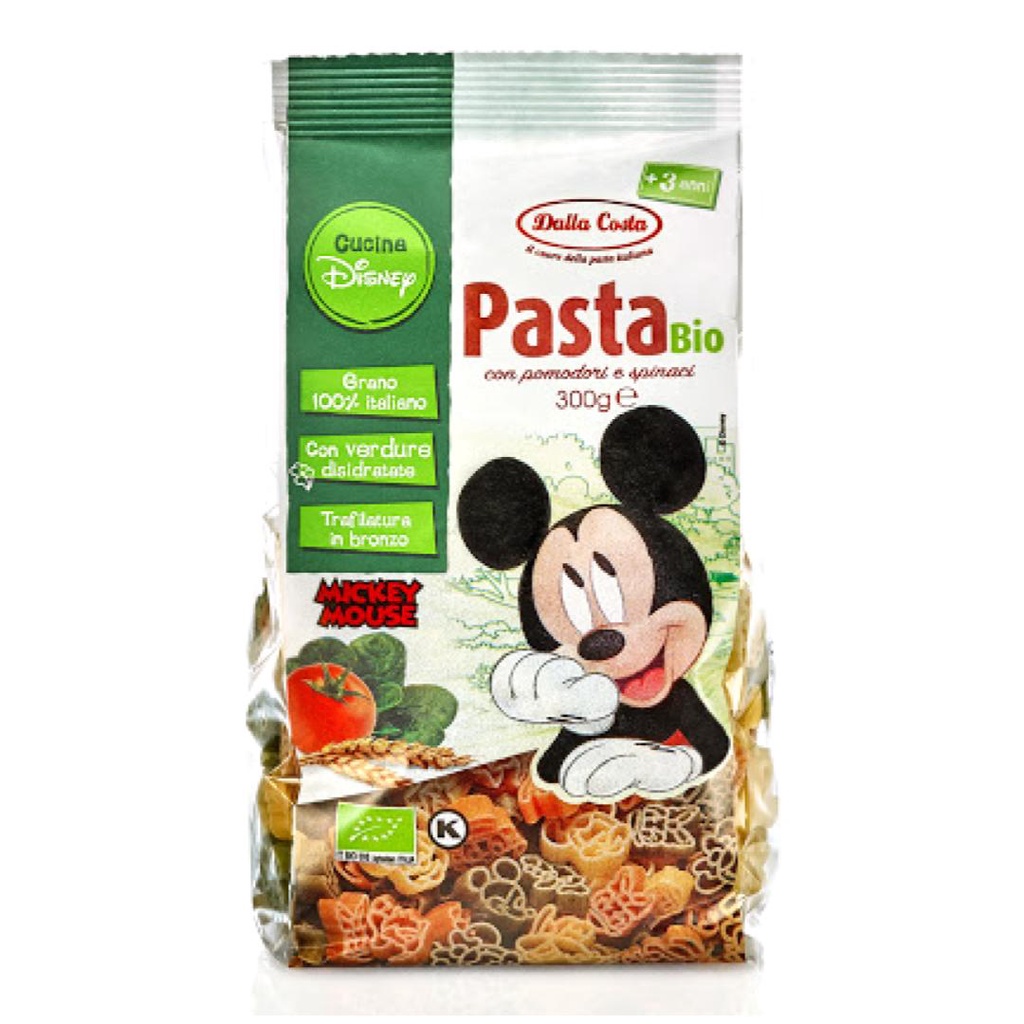 Nui Rau Củ Hữu Cơ Cho Bé, Pasta Bio with Tomato & Spinach, Mickey Mouse