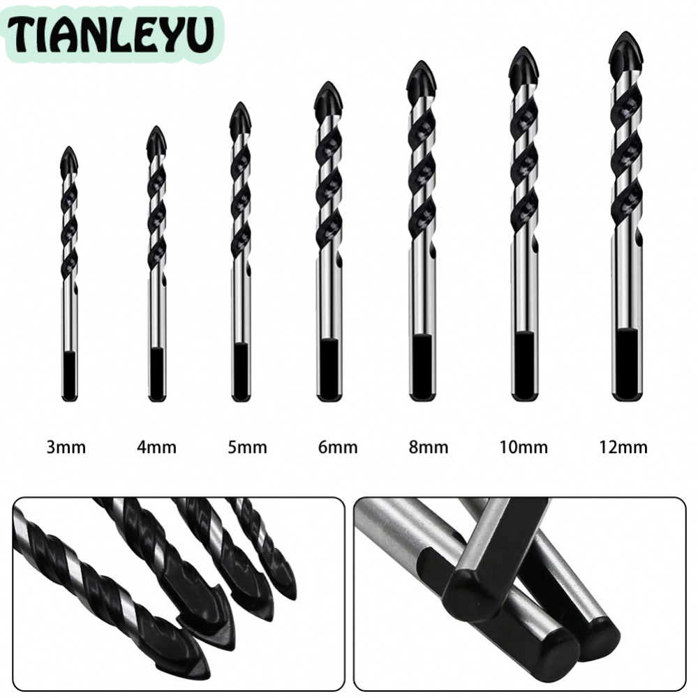 TIANLEYU แก้ว1รูโลหะแก้วกระเบื้องเคลือบดำ3-12มม. ราคา 20 บาท*ส่งฟรี