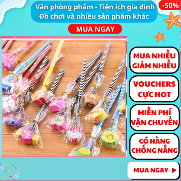 Bút chì gỗ học sinh đầu tẩy hình thú đáng yêu , Bút chì gỗ kèm gôm tẩy hình thú , Viết chì đen có gôm hình thú ngộ nghĩnh , Bút chì nhiều màu kèm tẩy hình cute , Bút chì gỗ có tẩy hình thú hoạt hình , Gift Love