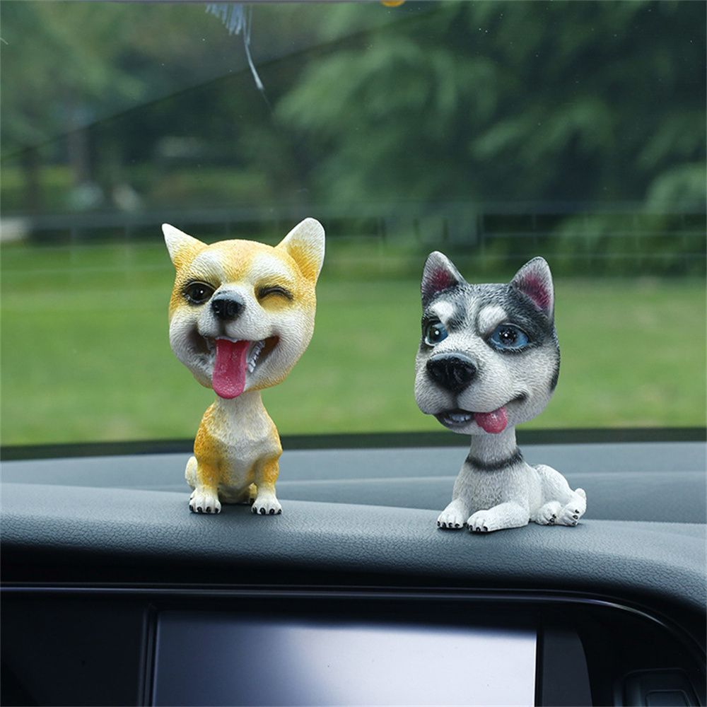Caral trang trí quà tặng trang trí nhà đồ trang trí xe ô tô mô phỏng sáng tạo chó bobblehead chó lắc đầu Chó gật đầu đồ chơi cho cún cưng Xe lắc đầu chó