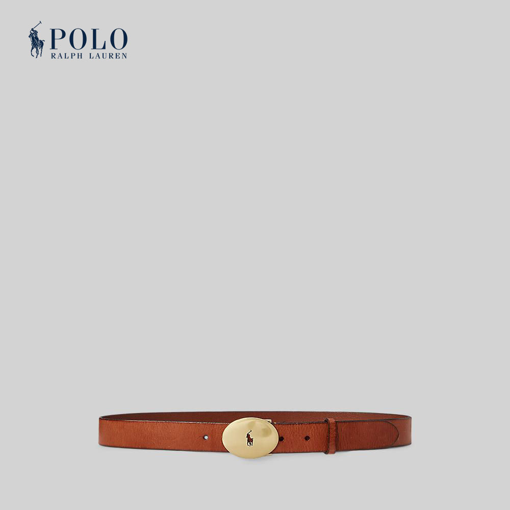 Polo Ralph Lauren เข็มขัดผู้หญิง Belt-Polo ID Oval-Buckle Vachetta Belt รุ่น WAPOBLT09M20082 สีน้ำตาล ราคา 6,230 บาท*ส่งฟรี