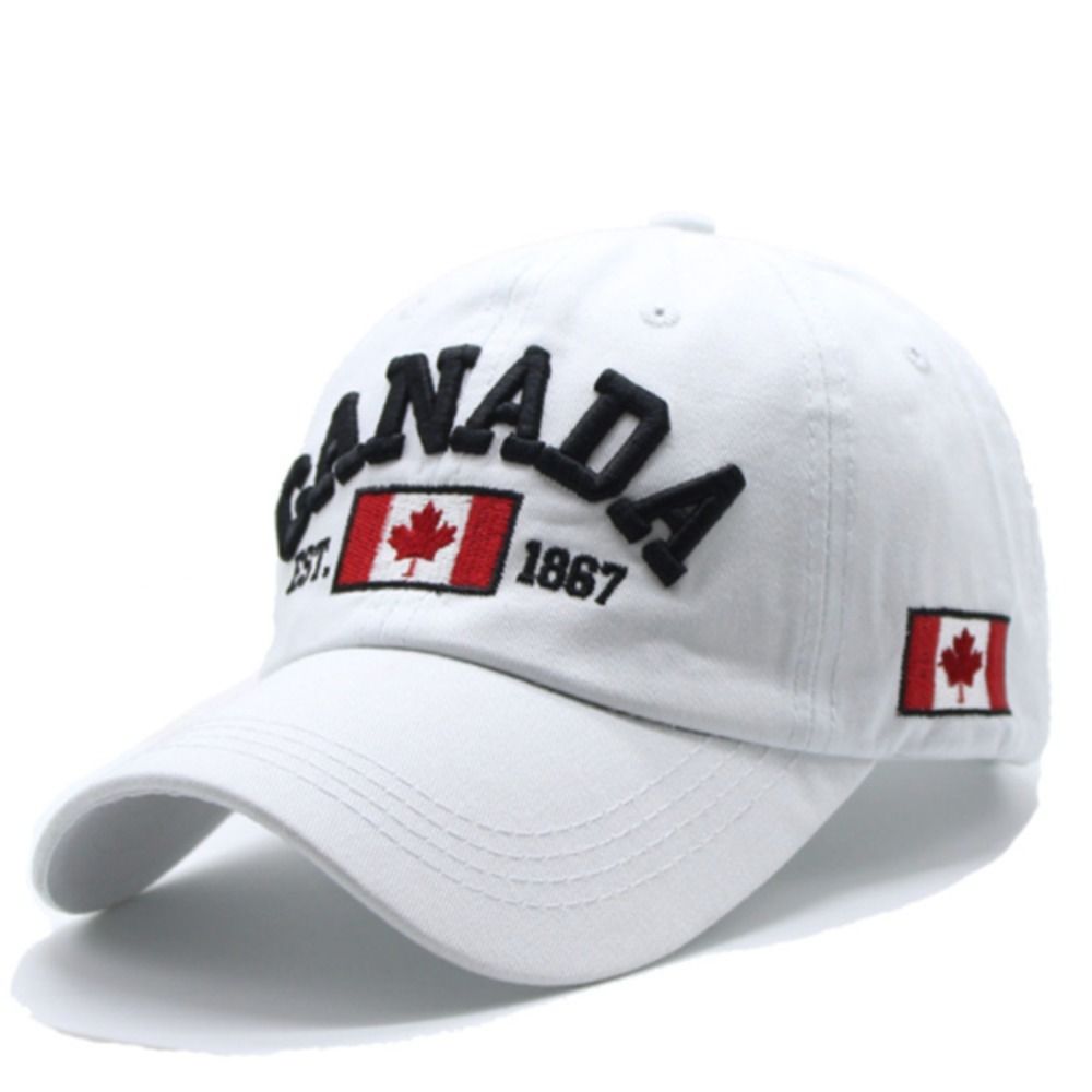 SHOWRO Embroidery Baseball Cap Cotton I Love Canada Dad Hat Fashion Flag Printed Casual Hats - 2
