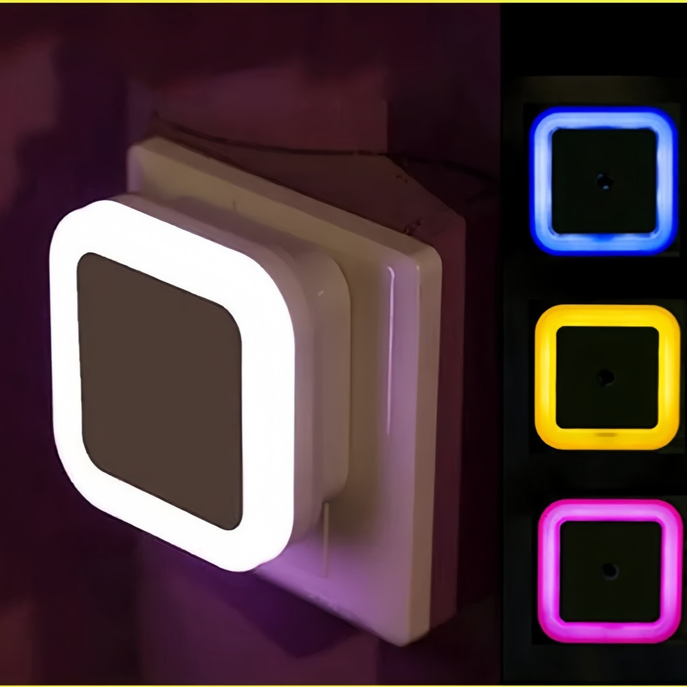 LED Night Light AUTO ON/OFF US Plug Mini Light Bedside Lamp Bedroom Nightlight Smart Lighting