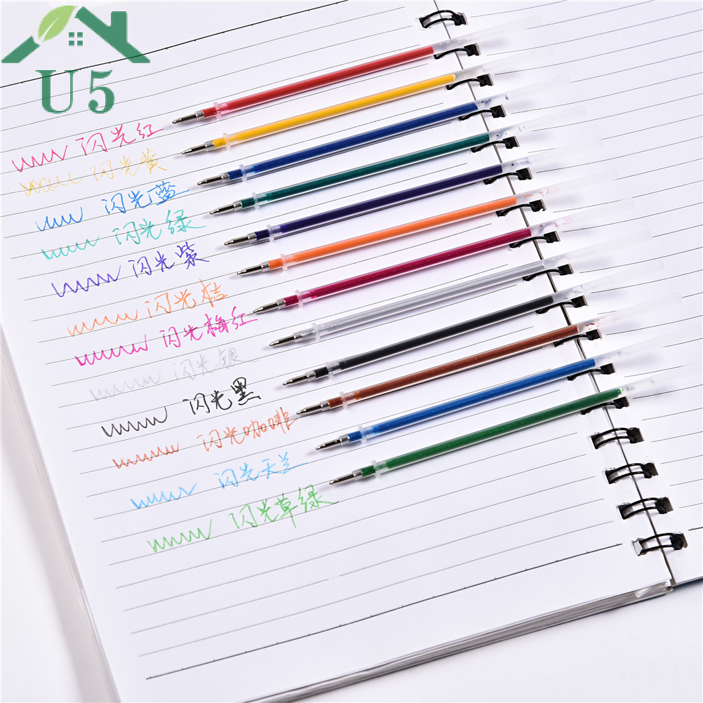 【U5】 48 chiếc bút mực gel huỳnh quang bút lông màu nước Bộ dụng cụ văn phòng phẩm nhiều màu neon