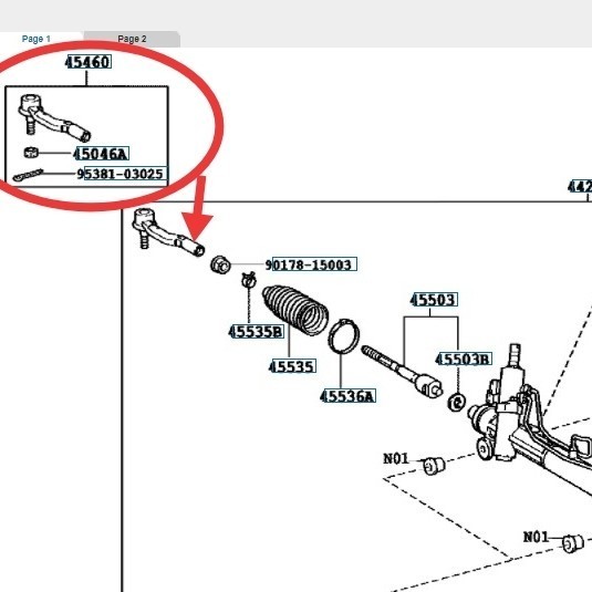 Tie Rod Camry 35 Q Kanan Harrier Lexus Alphard Original 45460-39635 Harga 880,000 rupiah*Gratis Ongkir