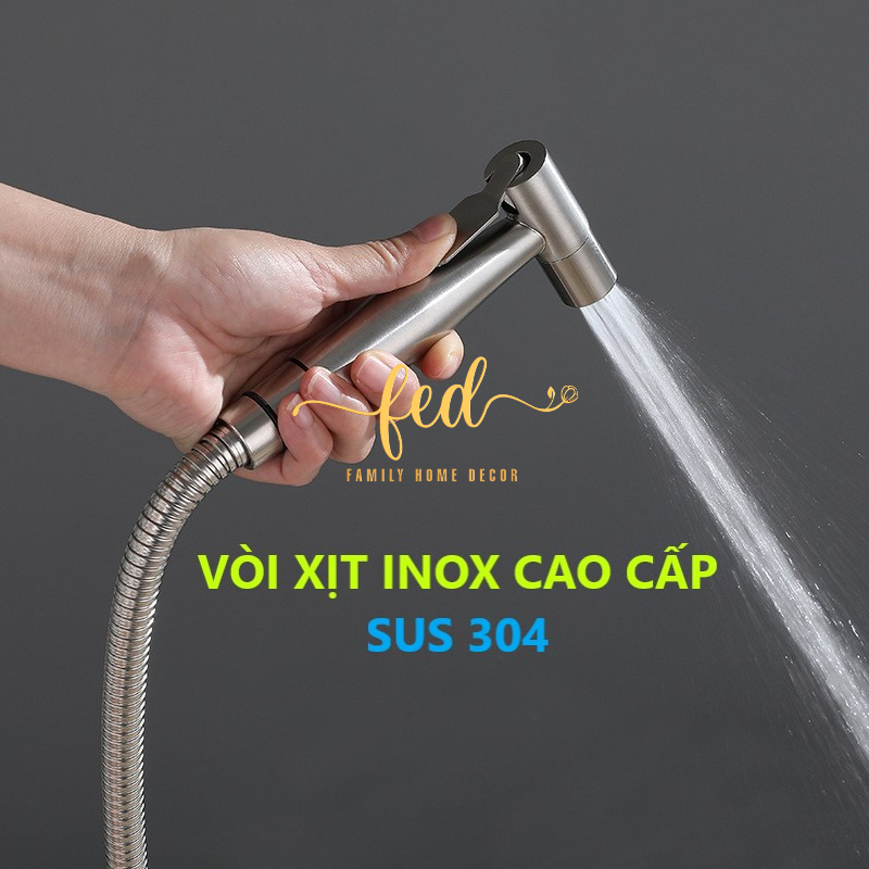 Vòi xịt vệ sinh, vòi xịt toilet inox 304 cao cấp