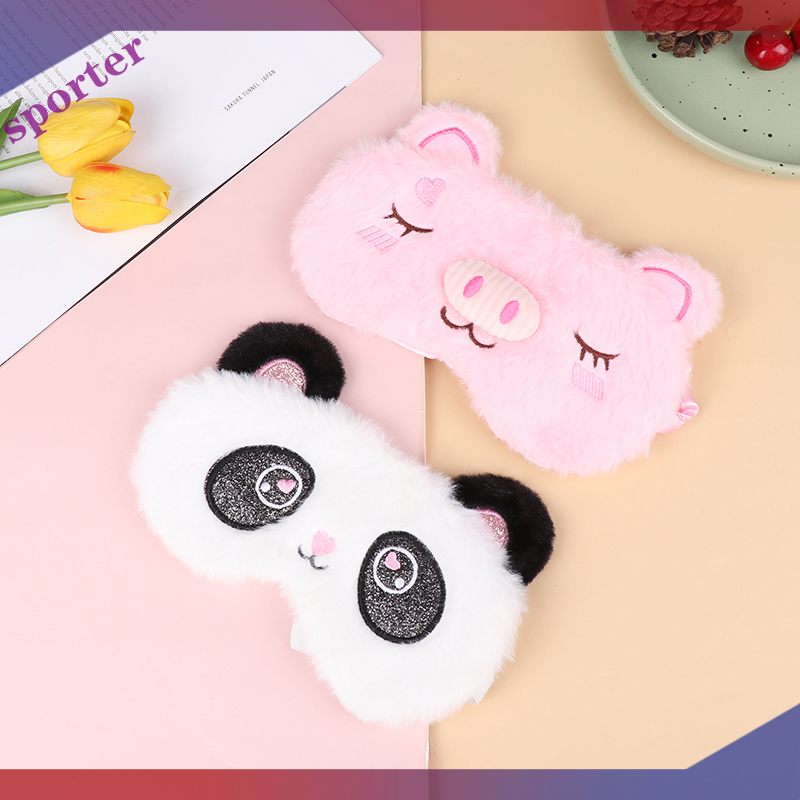 Sporter 1PCS Plush Cute Grey Cat Eye Mask Sleeping Mask Eye Shade Cover Blindfold Eyeshade Eyepatch Suitable for Travel Home Gift ราคา 53 บาท*ส่งฟรี
