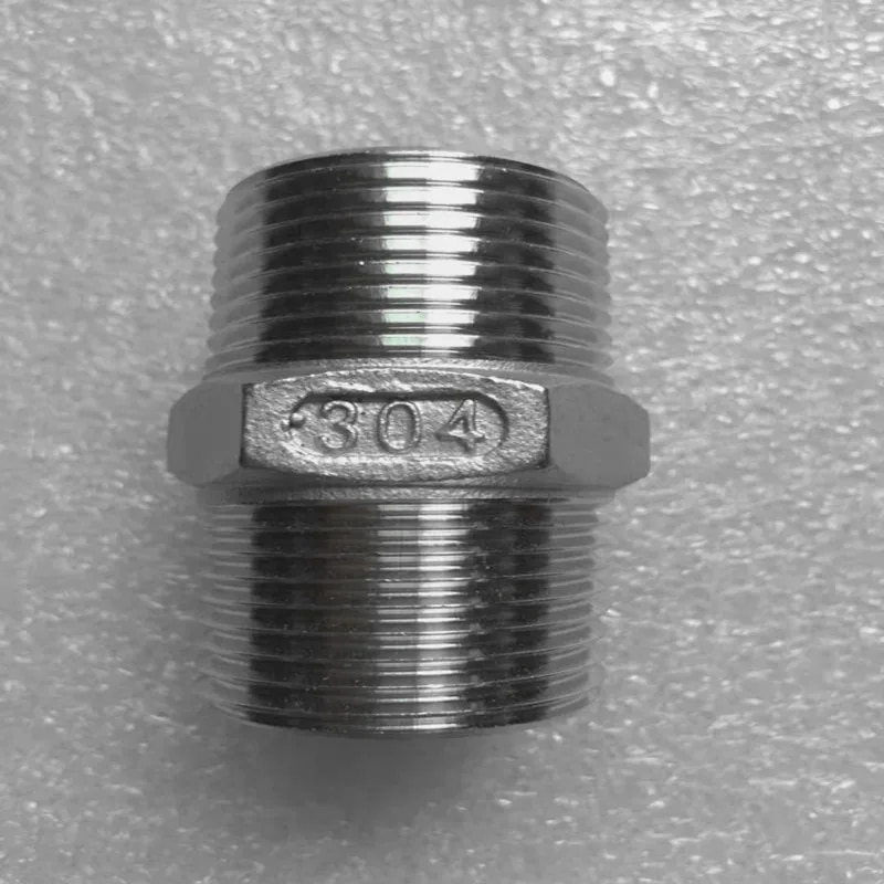 1/8 "1/4" 3/8 "1/2" 3/4 "1" 1-1/4 "1-1/2" BSP Đực Với đực chủ đề Hex Ống chuyển Xoắn phù hợp thép không gỉ 304