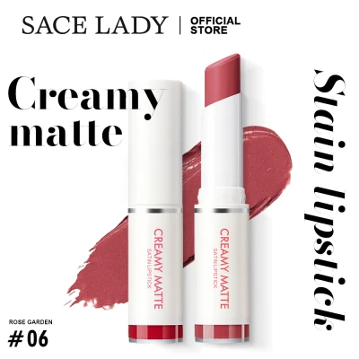 SACE LADY Lipstick Matte Makeup 12 Colors Longlasting Lip Make Up High Pigmented Red Cosmetic